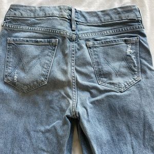 Mother Denim The Roller Crop Fray Jeans Size 27